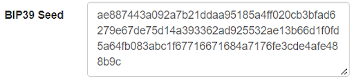 Exemple seed en hexadecimal