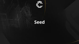 Written in white on a black background : "Seed"