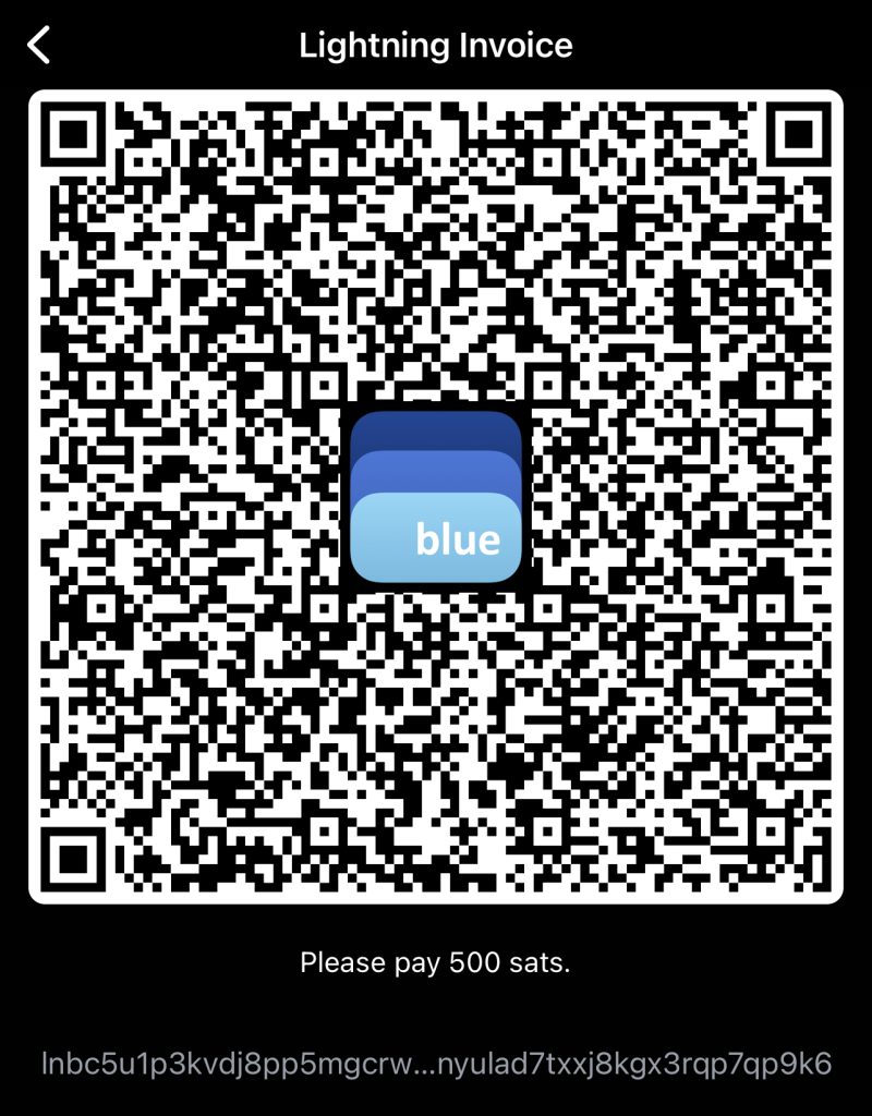 Image d'une invoice qui ressemble à un QR code