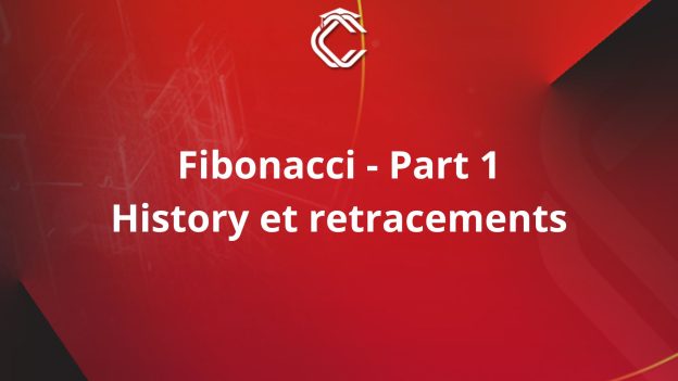 Written in write on a red background : "Fibonacci Part 1 - History and retracements"