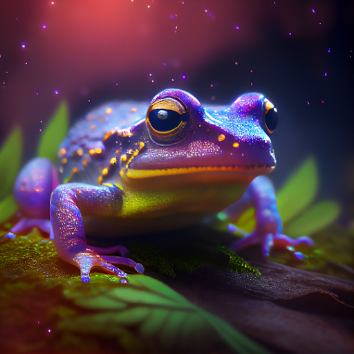 Image d'une grenouille violette