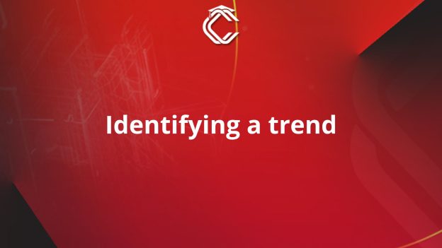 White words on red background: Identifying a trend
