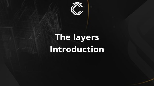 Written in white on a black background : "The layers Introduction"