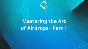 Writen in white on a light blue background: "Mastering the Art of Airdrops - Part 1Mastering the Art of Airdrops - Part 1"