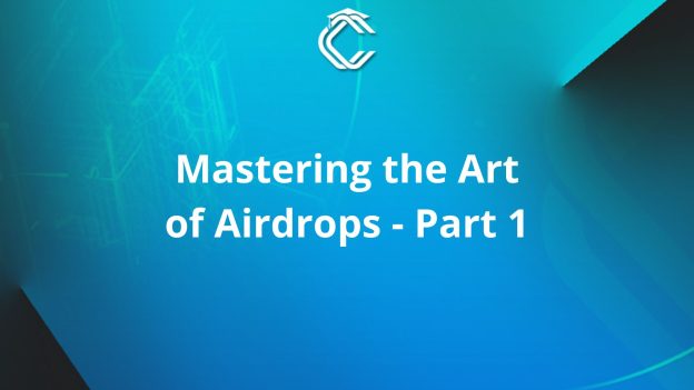 Writen in white on a light blue background: "Mastering the Art of Airdrops - Part 1Mastering the Art of Airdrops - Part 1"