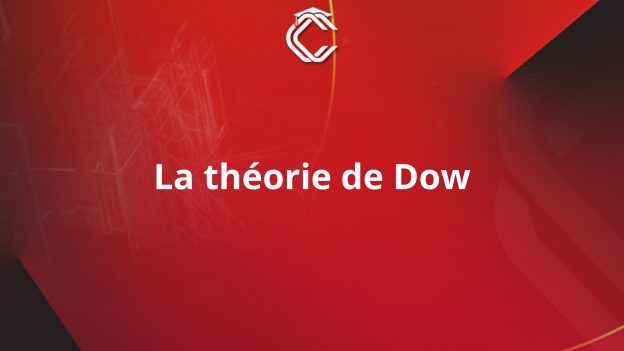Ecrit en blanc sur fond rouge : "La théorie de Dow"